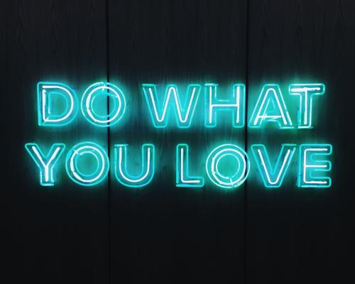 Neon-Schiftzug "Do what you love"